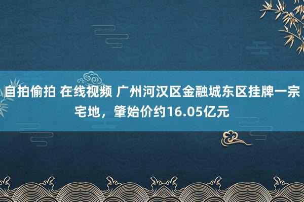 自拍偷拍 在线视频 广州河汉区金融城东区挂牌一宗宅地，肇始价约16.05亿元