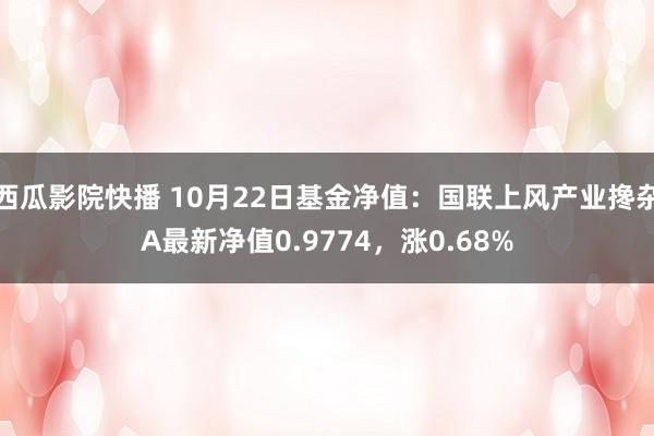 西瓜影院快播 10月22日基金净值：国联上风产业搀杂A最新净值0.9774，涨0.68%