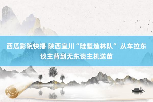 西瓜影院快播 陕西宜川“陡壁造林队” 从车拉东谈主背到无东谈主机送苗