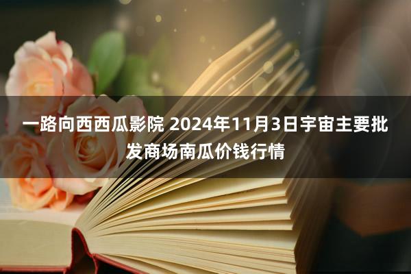 一路向西西瓜影院 2024年11月3日宇宙主要批发商场南瓜价钱行情