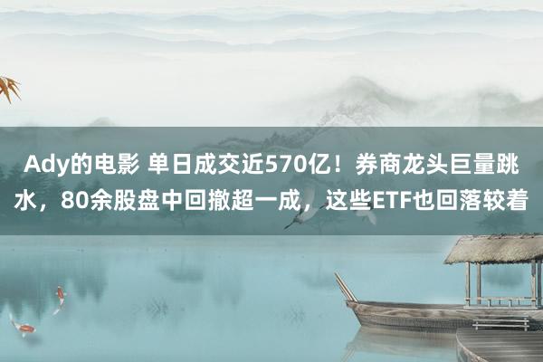 Ady的电影 单日成交近570亿！券商龙头巨量跳水，80余股