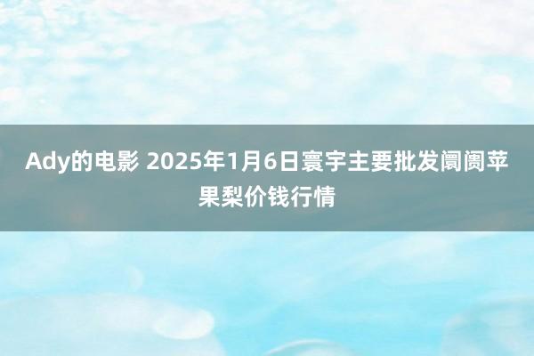 Ady的电影 2025年1月6日寰宇主要批发阛阓苹果梨价钱行情