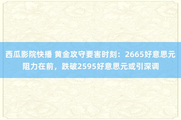 西瓜影院快播 黄金攻守要害时刻：2665好意思元阻力在前，跌破2595好意思元或引深调