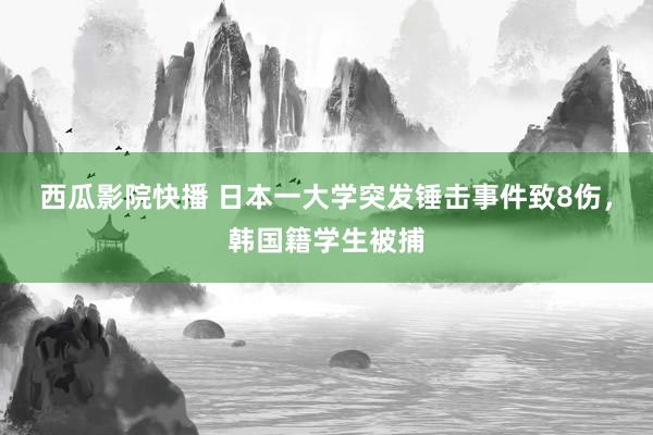 西瓜影院快播 日本一大学突发锤击事件致8伤，韩国籍学生被捕