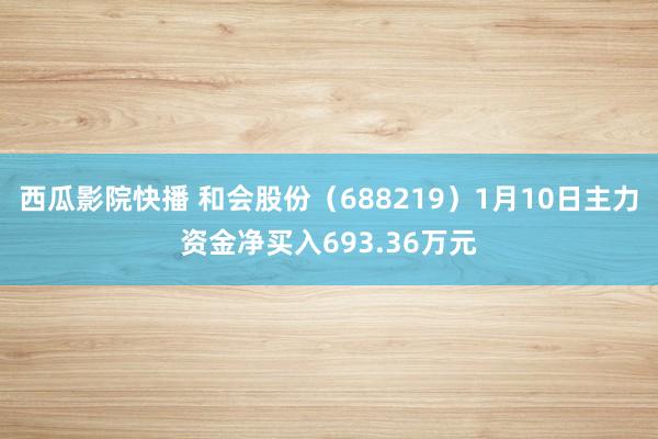 西瓜影院快播 和会股份（688219）1月10日主力资金净买入693.36万元