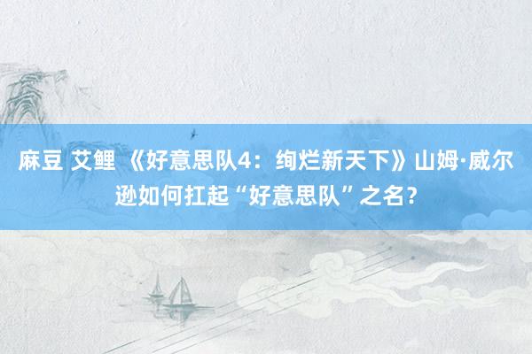 麻豆 艾鲤 《好意思队4：绚烂新天下》山姆·威尔逊如何扛起“好意思队”之名？